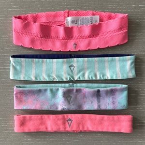 Lululemon/Iviva Girls Headbands (4 pieces) like new!